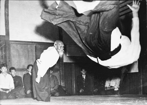 Morihei Ueshiba Throwing Tada